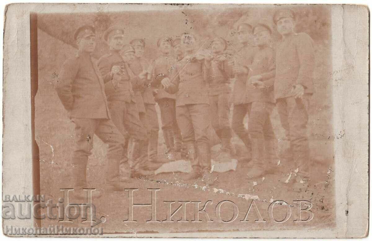 1918 FOTO VECHE MACEDONIA MILITAR LA FRONT VIOLA G642