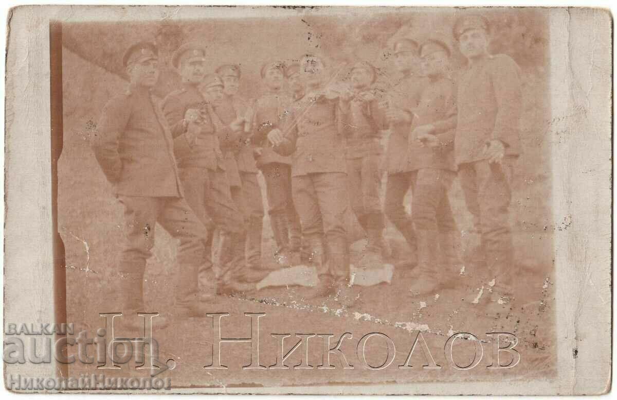 1918 ΠΑΛΑΙΑ ΦΩΤΟΓΡΑΦΙΑ ΜΑΚΕΔΟΝΙΑ ΣΤΡΑΤΙΩΤΙΚΟΣ ΣΤΟ ΜΠΡΟΣΤΑ ΒΙΟΛΙ G642