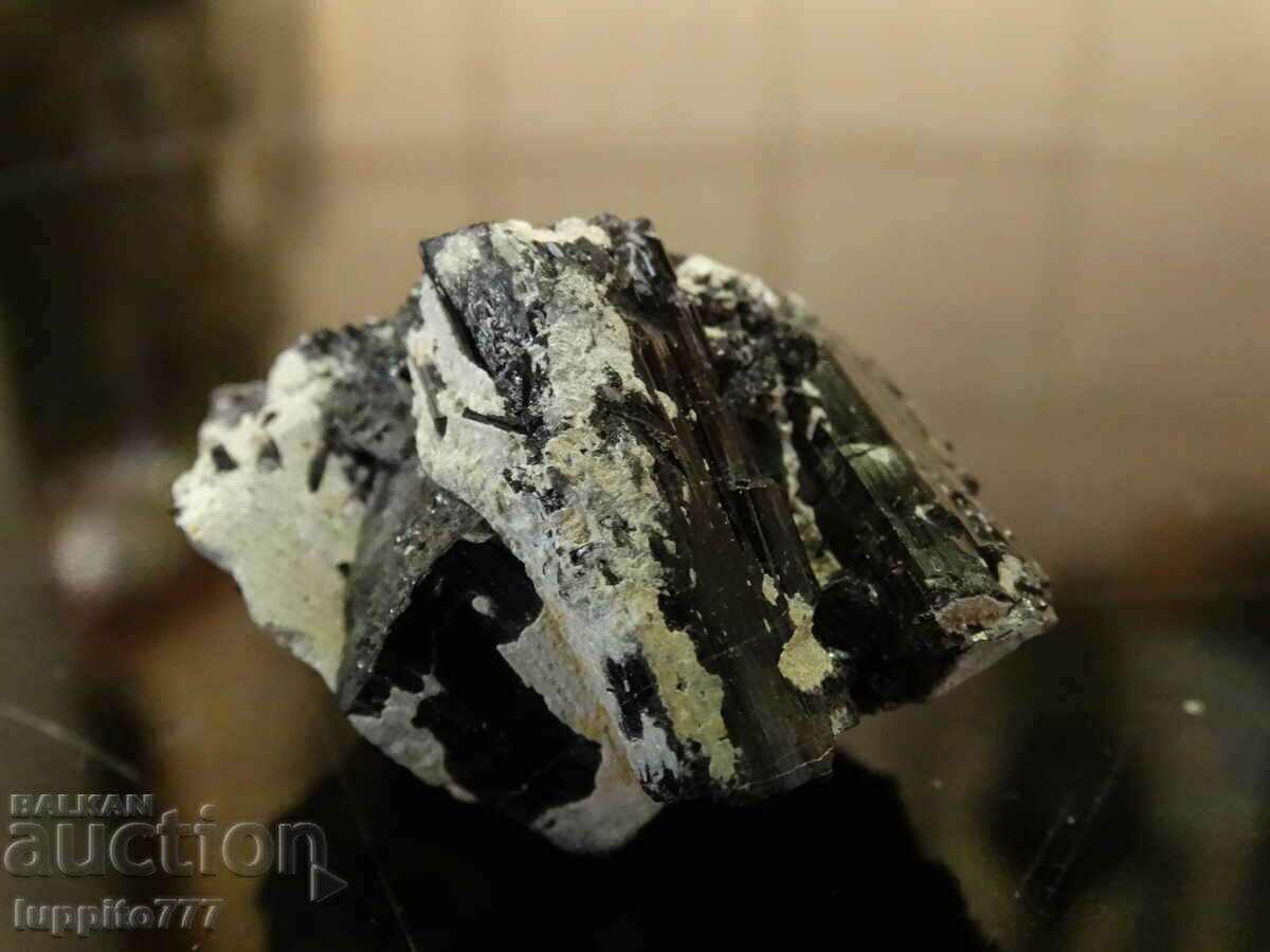 natural black tourmaline on matrix unique 31 grams - 6