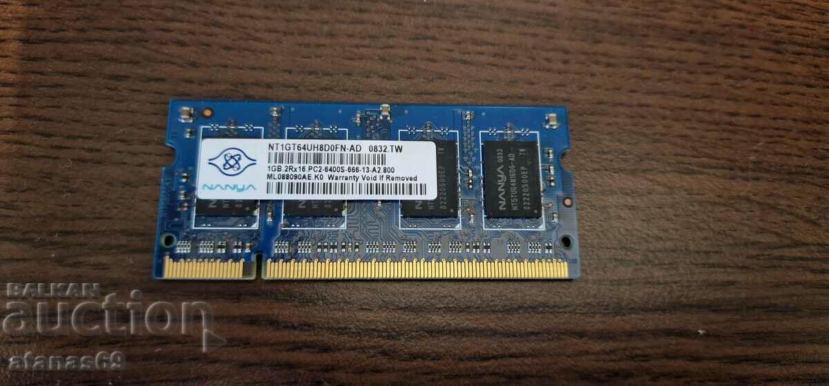 Ram memory for laptop 1GB - electronic scrap #91
