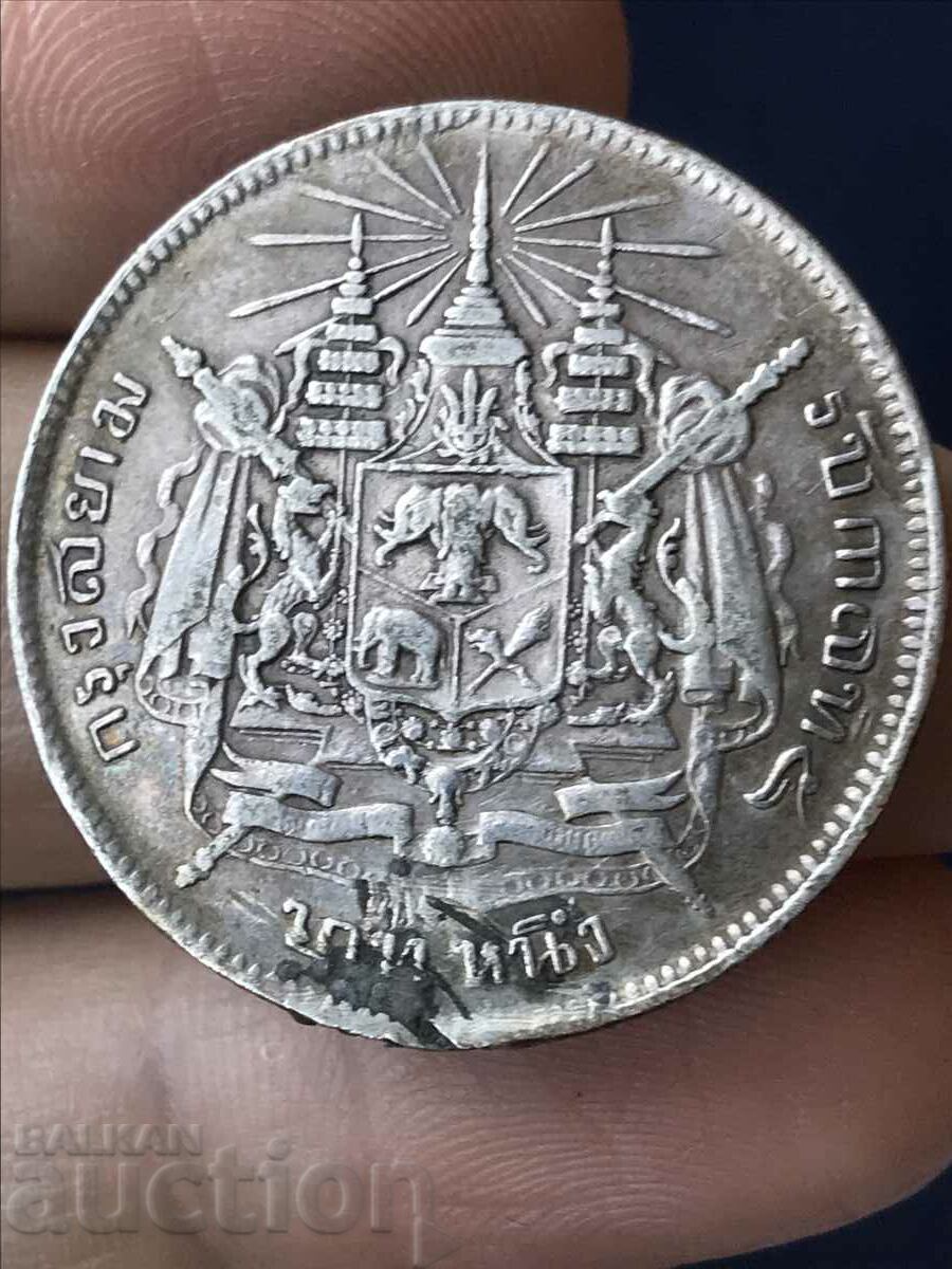 Thailand 1 Baht 1876-1900 Rama V Silver