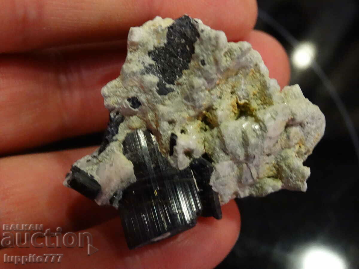 Auction natural black tourmaline on matrix unique 44 grams Auction natural black tourmaline on matrix unique 44 grams