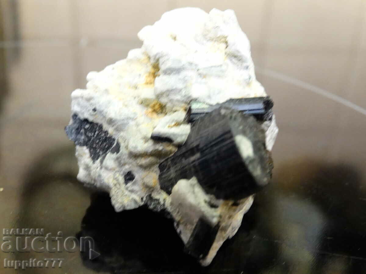 Delivery of natural black tourmaline on matrix unique 44 grams Delivery of natural black tourmaline on matrix unique 44 grams