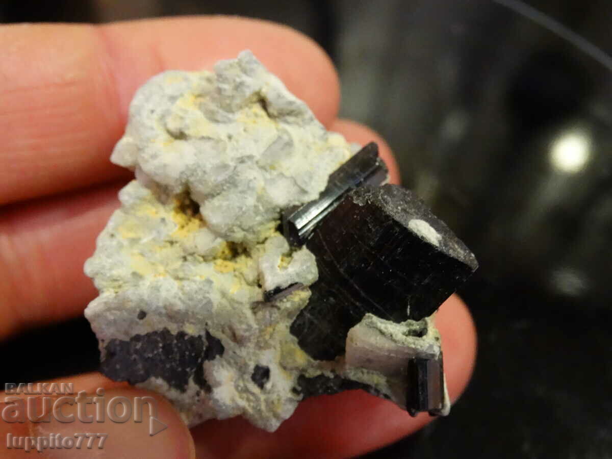 natural black tourmaline on matrix unique 44 grams - 5 natural black tourmaline on matrix unique 44 grams - 5