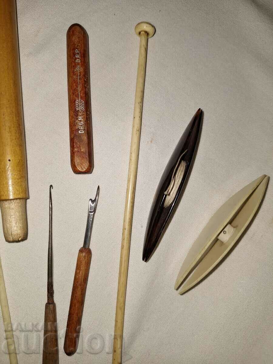 Old bone knitting sewing accessories - 5 Old bone knitting sewing accessories - 5