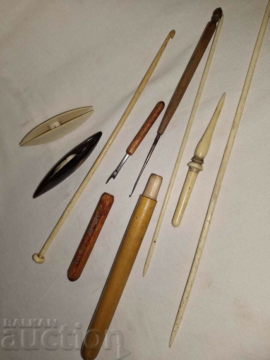 Old bone knitting sewing accessories - 6 Old bone knitting sewing accessories - 6