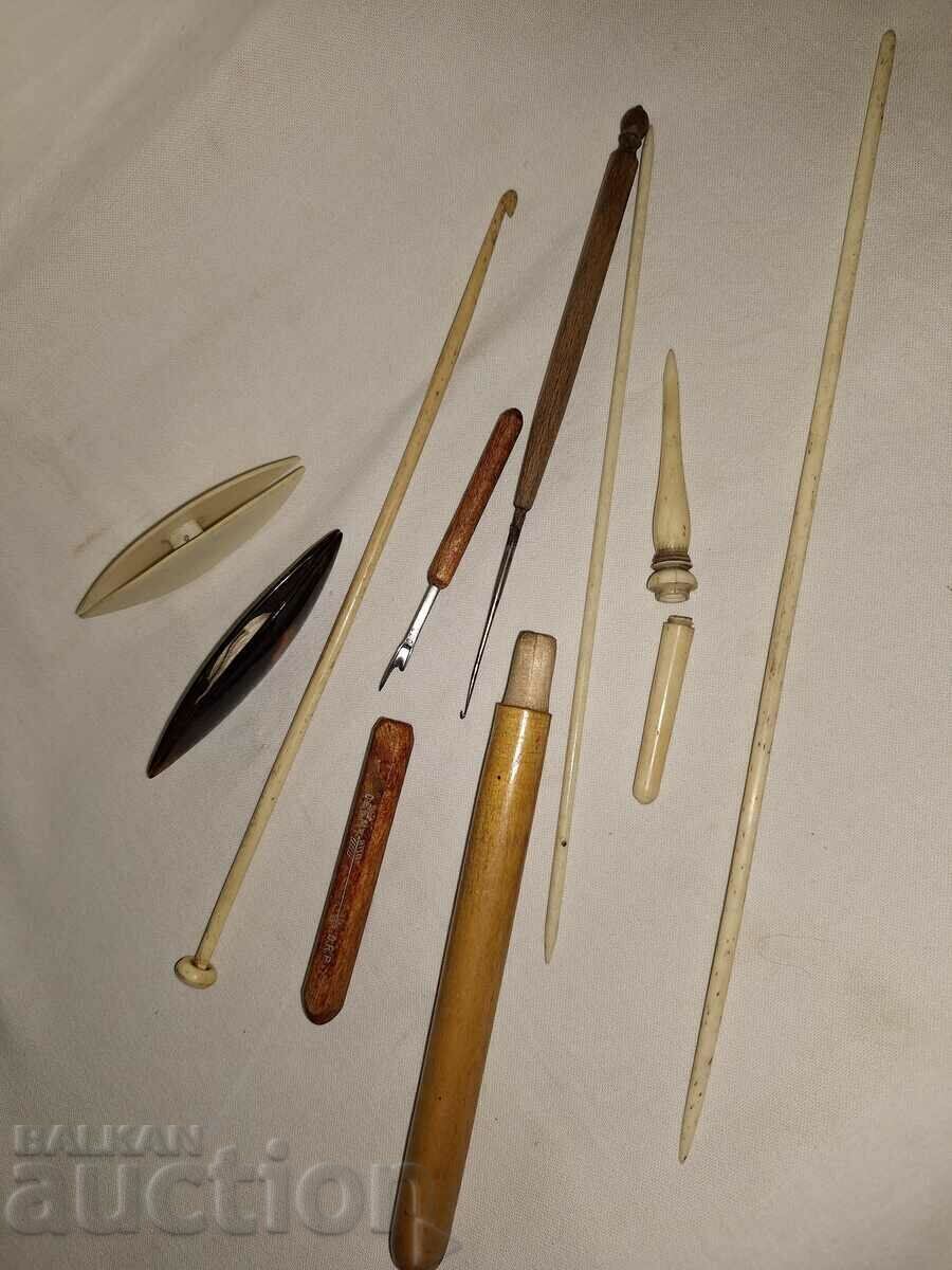 Old bone knitting sewing accessories - 7 Old bone knitting sewing accessories - 7