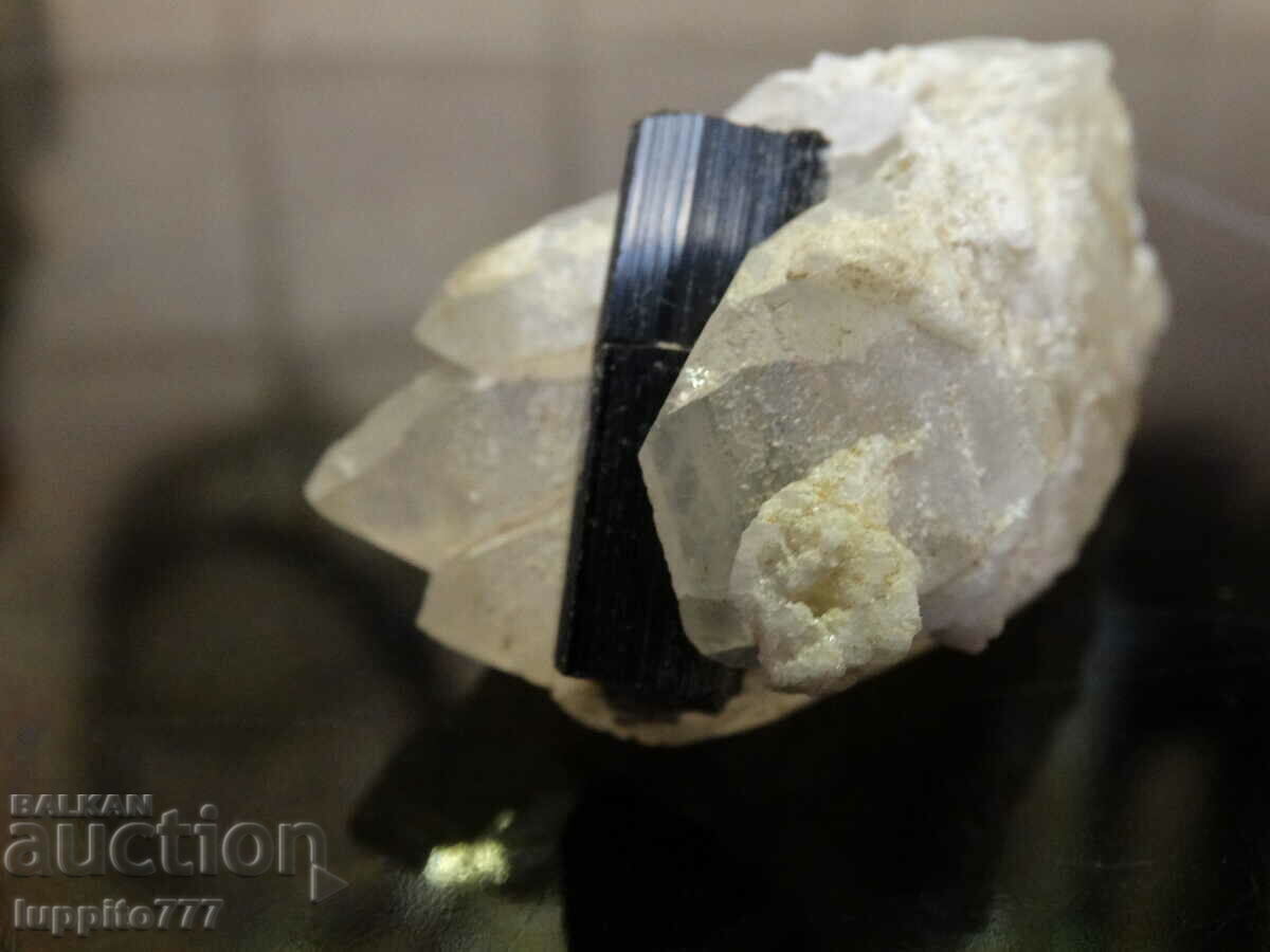 Delivery of natural black tourmaline on matrix unique 51 grams Delivery of natural black tourmaline on matrix unique 51 grams