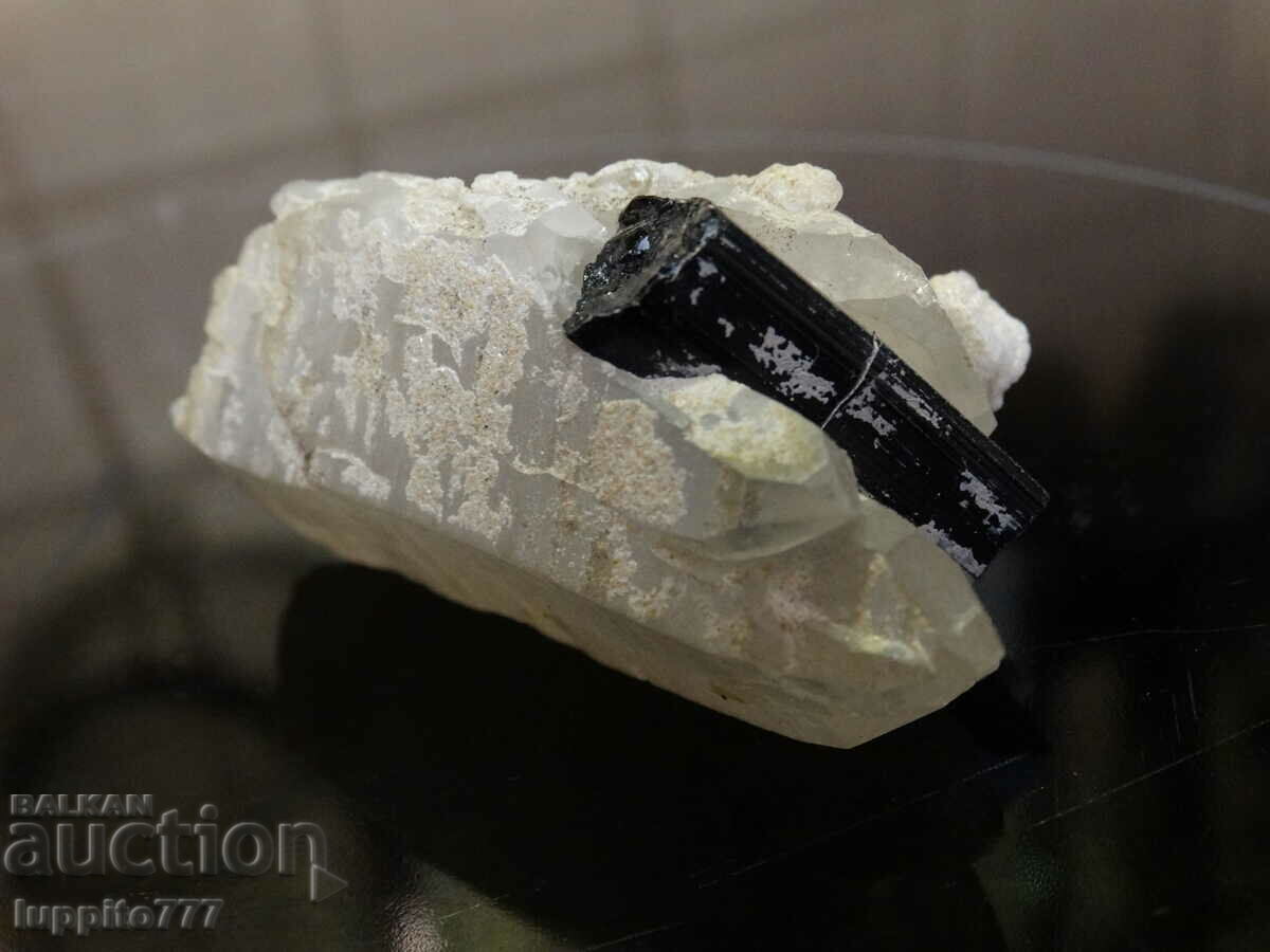 natural black tourmaline on matrix unique 51 grams - 5 natural black tourmaline on matrix unique 51 grams - 5