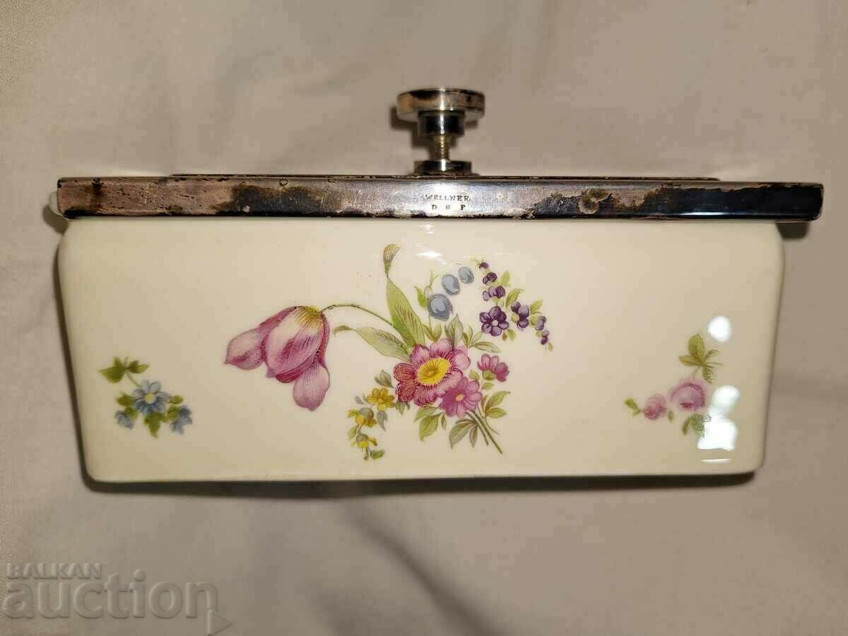 Antique porcelain butter dish, sweet--Wellner Rosenthall