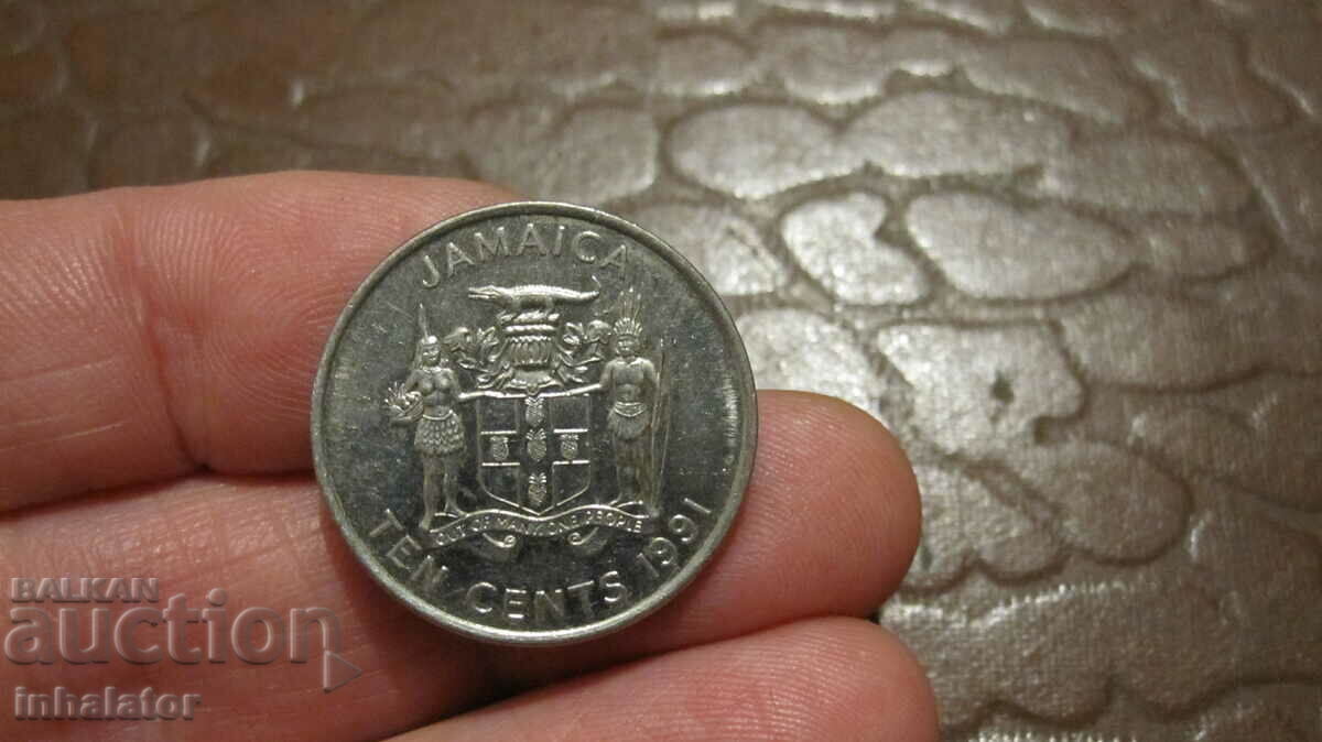 Ямайка 10 цента 1991 год