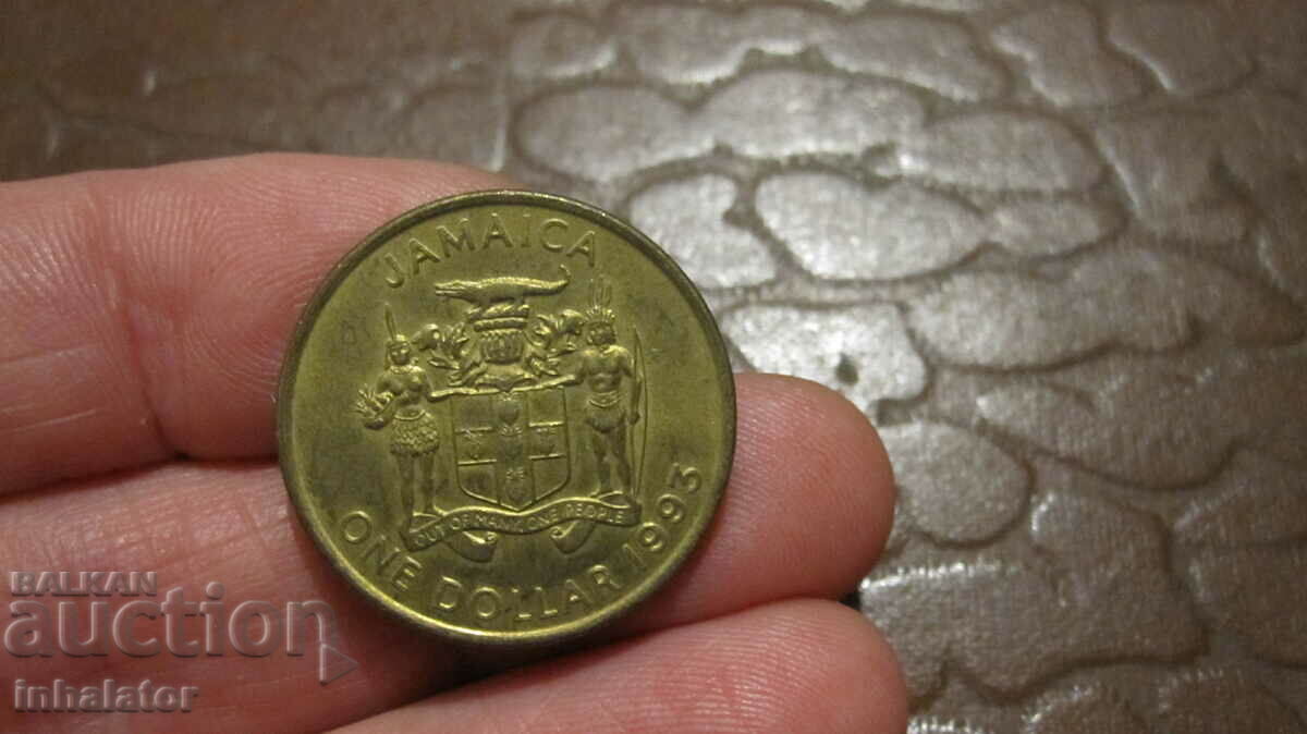 Ямайка 1 долар 1993 год - магнитна