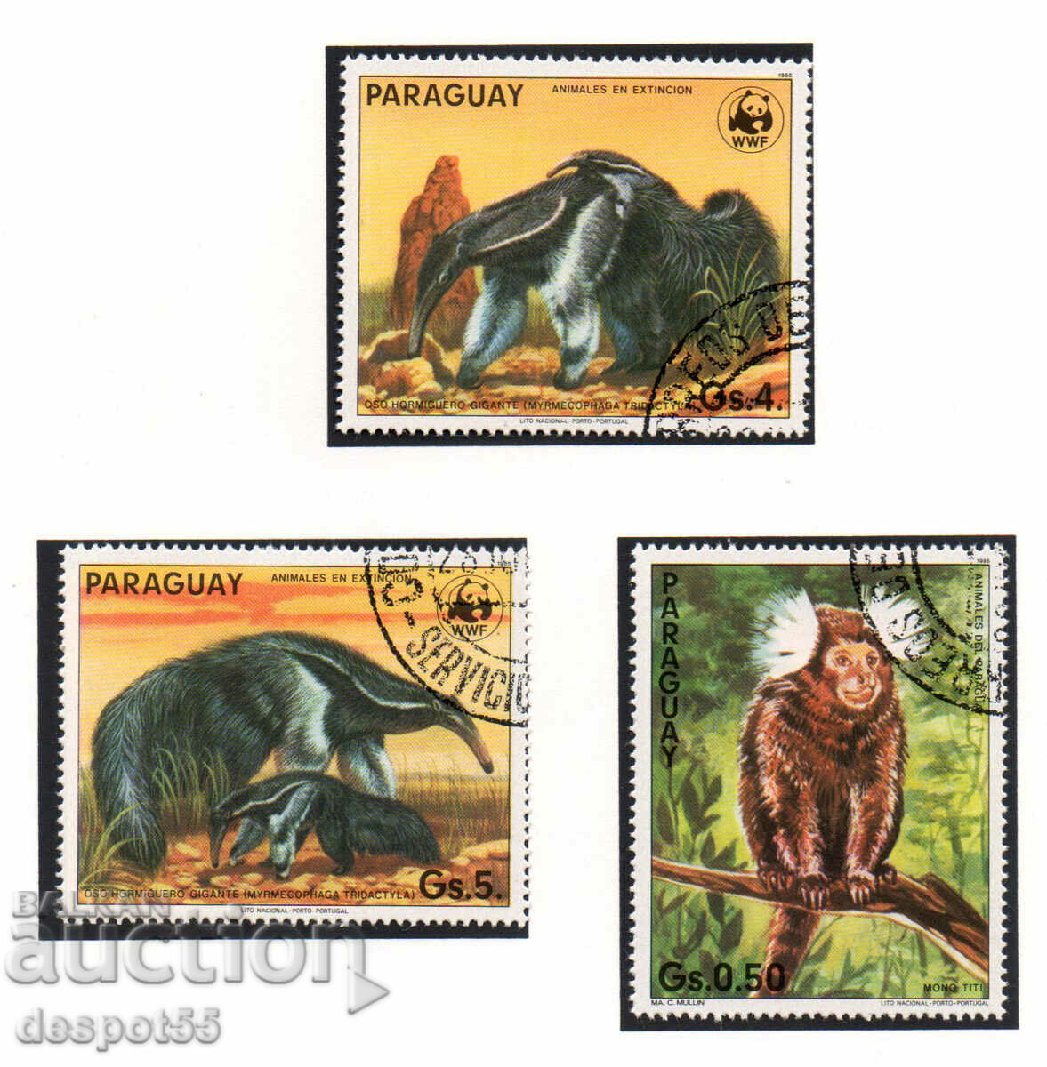 1985. Paraguay. Conservation of Nature - Animals of Paraguay. with price 4.30 BGN | € 2.20 1985. Paraguay. Conservation of Nature - Animals of Paraguay. with price 4.30 BGN | € 2.20