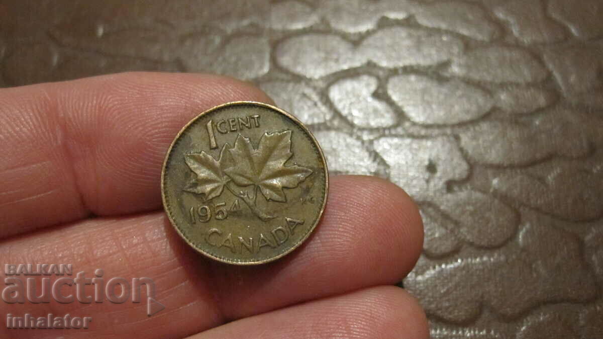 1954 год 1 цент Канада