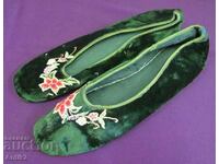 Pantofi de damă de tip balerină lucrați manual din secolul al XIX-lea