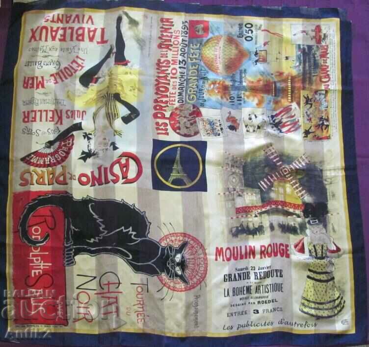 Vintich Interesting Women's Scarf with motifs from the 1920s of casinos - 5