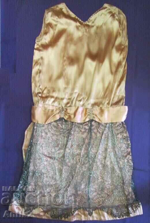 30's Original Women's Satin and Lace Dress - 7 30's Original Women's Satin and Lace Dress - 7