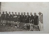 The football team of Levski Svilengrad before a match in Pazardzhik