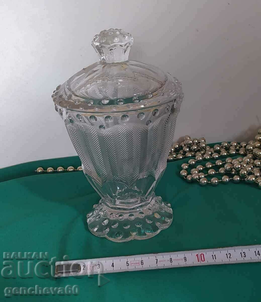 Anna Hutte crystal sugar bowl with price 15.00 €