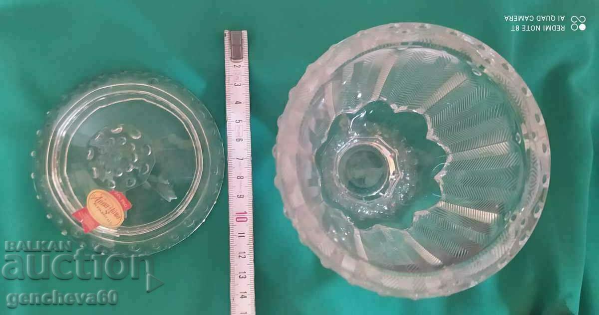 Auction Anna Hutte crystal sugar bowl Auction Anna Hutte crystal sugar bowl