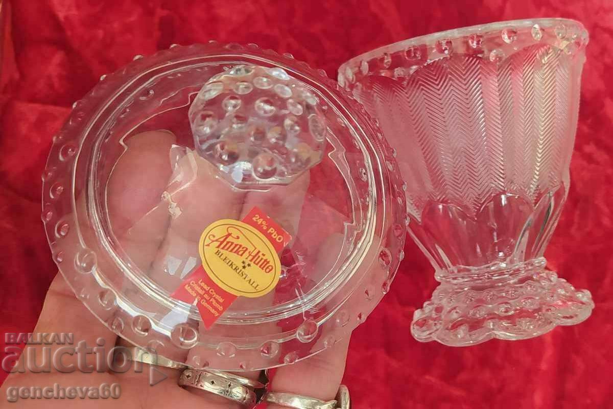 Anna Hutte crystal sugar bowl - 6 Anna Hutte crystal sugar bowl - 6