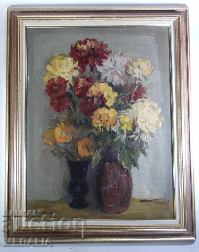 Veselin Tomov-ακόμη ζωή-μάζα. χρώματα-υπογραφή-1965-ταυτ Veselin Tomov-ακόμη ζωή-μάζα. χρώματα-υπογραφή-1965-ταυτ