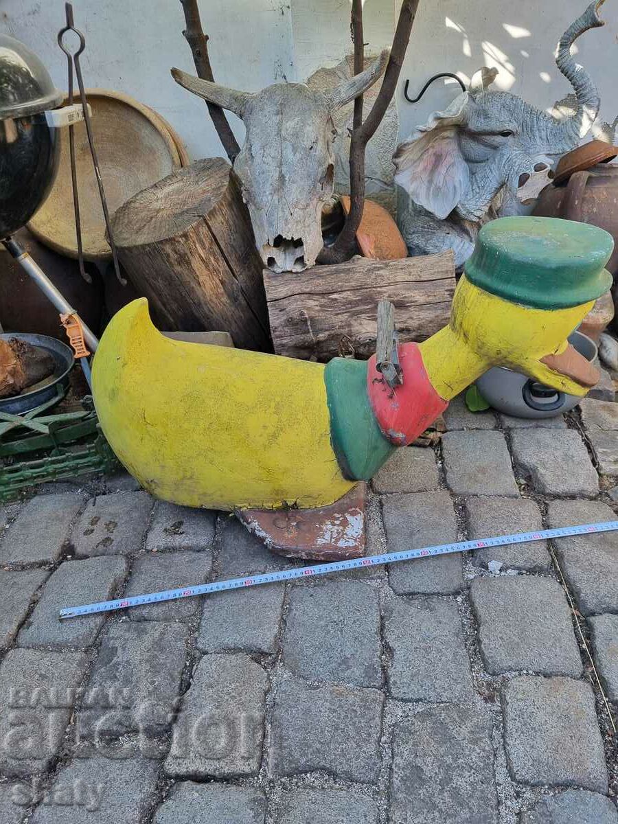 Old carousel fairground duck