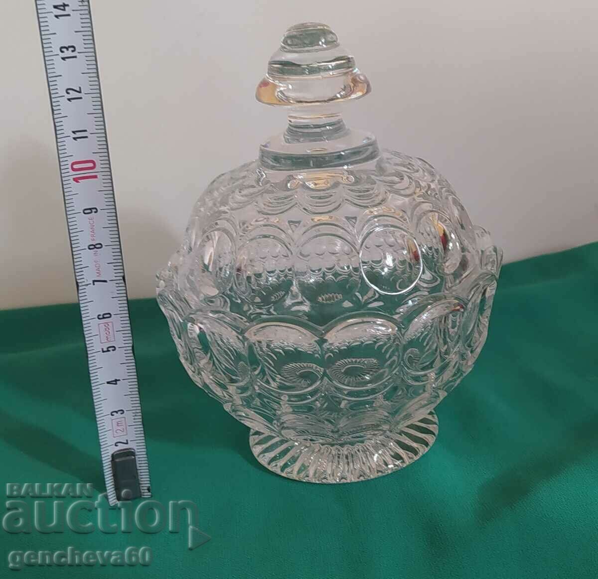 Crystal candy box with lid