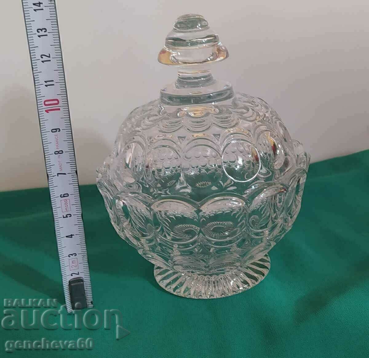 Beautiful crystal candy box with lid