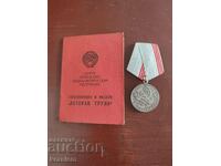 Medal Veteran of Labor with document USSR