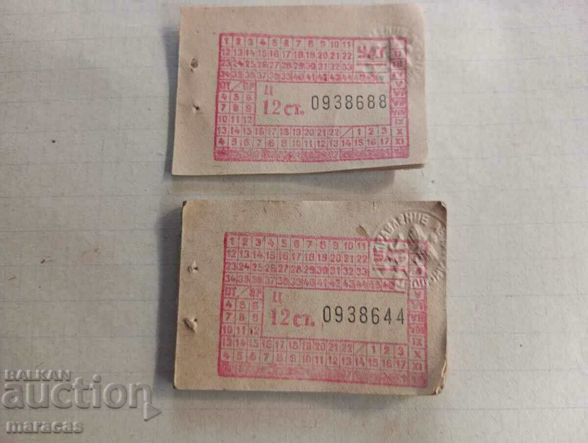 Old travel tickets