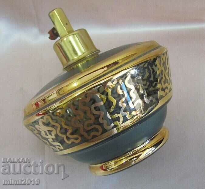 Delivery of 70's Vintich Gilded Glass Perfume Bottle Delivery of 70's Vintich Gilded Glass Perfume Bottle