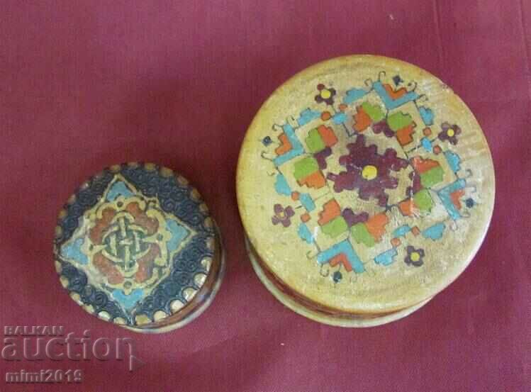 19th century Wooden Powder Boxes 2 pcs. - 5 19th century Wooden Powder Boxes 2 pcs. - 5