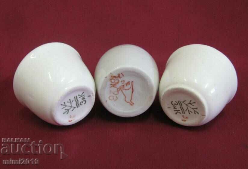 Auction Vintich Russian Porcelain Inkwells Marked 3 pcs. Auction Vintich Russian Porcelain Inkwells Marked 3 pcs.
