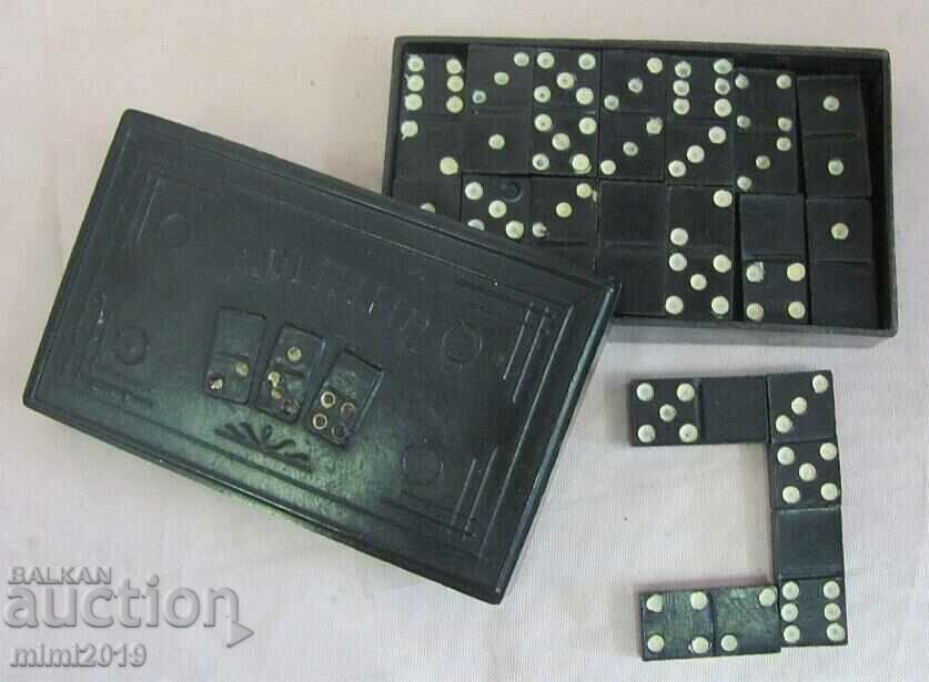 Delivery of Vintich Bakelite Mini Dominoes for Play Delivery of Vintich Bakelite Mini Dominoes for Play