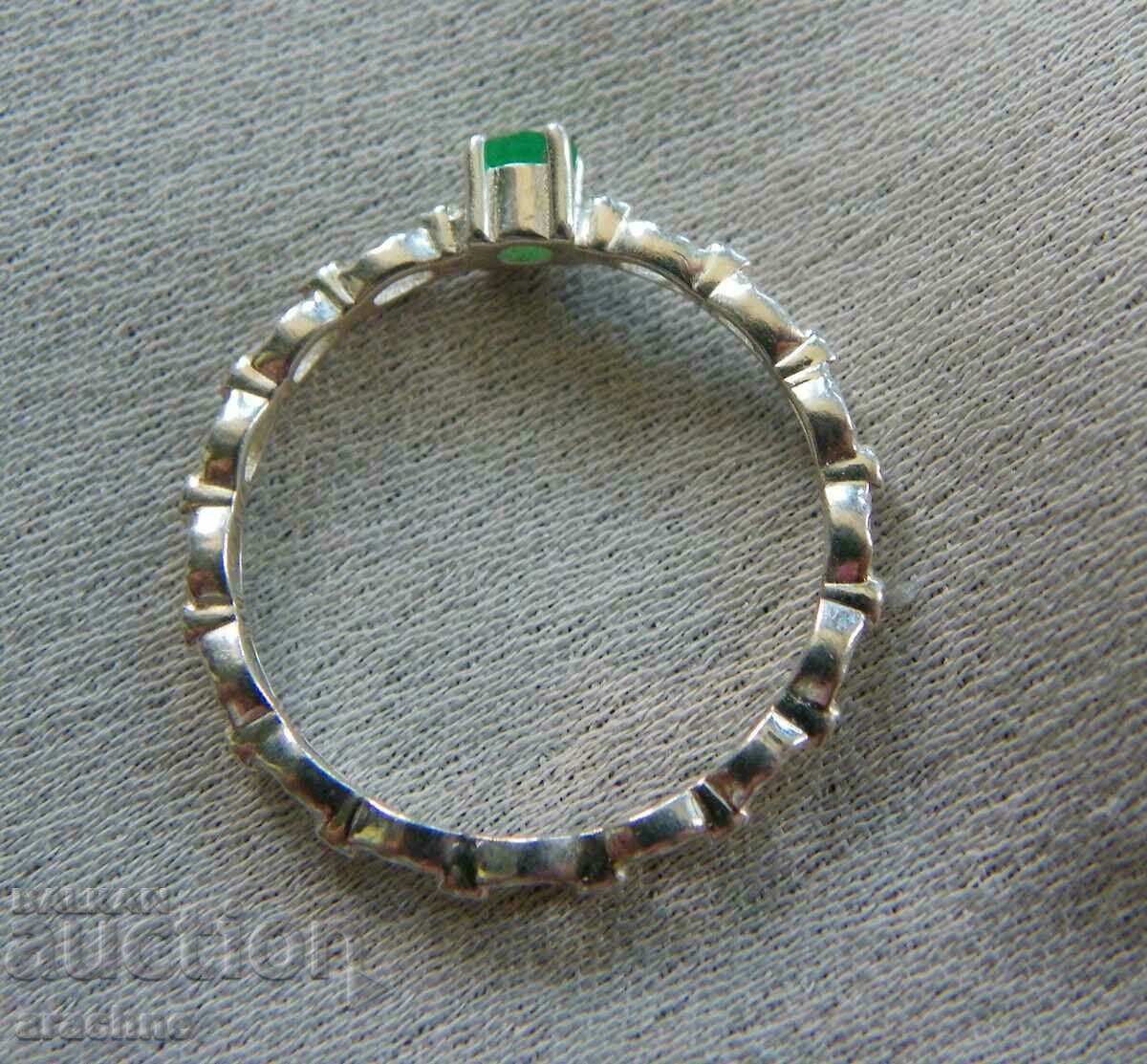 Delivery of American silver Adirondack mountain emerald ring Delivery of American silver Adirondack mountain emerald ring