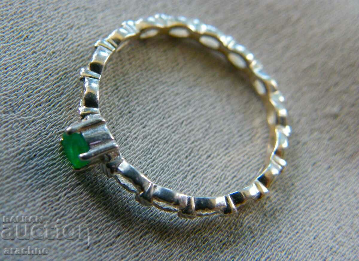 American silver Adirondack mountain emerald ring - 5 American silver Adirondack mountain emerald ring - 5