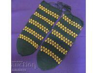 19 век Фолк Арт Вълнени Чорапи за Женска Носия
