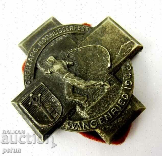 Auction SPORTS FESTIVAL IN WANGERIDE SWITZERLAND-1948-RARE SIGN Auction SPORTS FESTIVAL IN WANGERIDE SWITZERLAND-1948-RARE SIGN