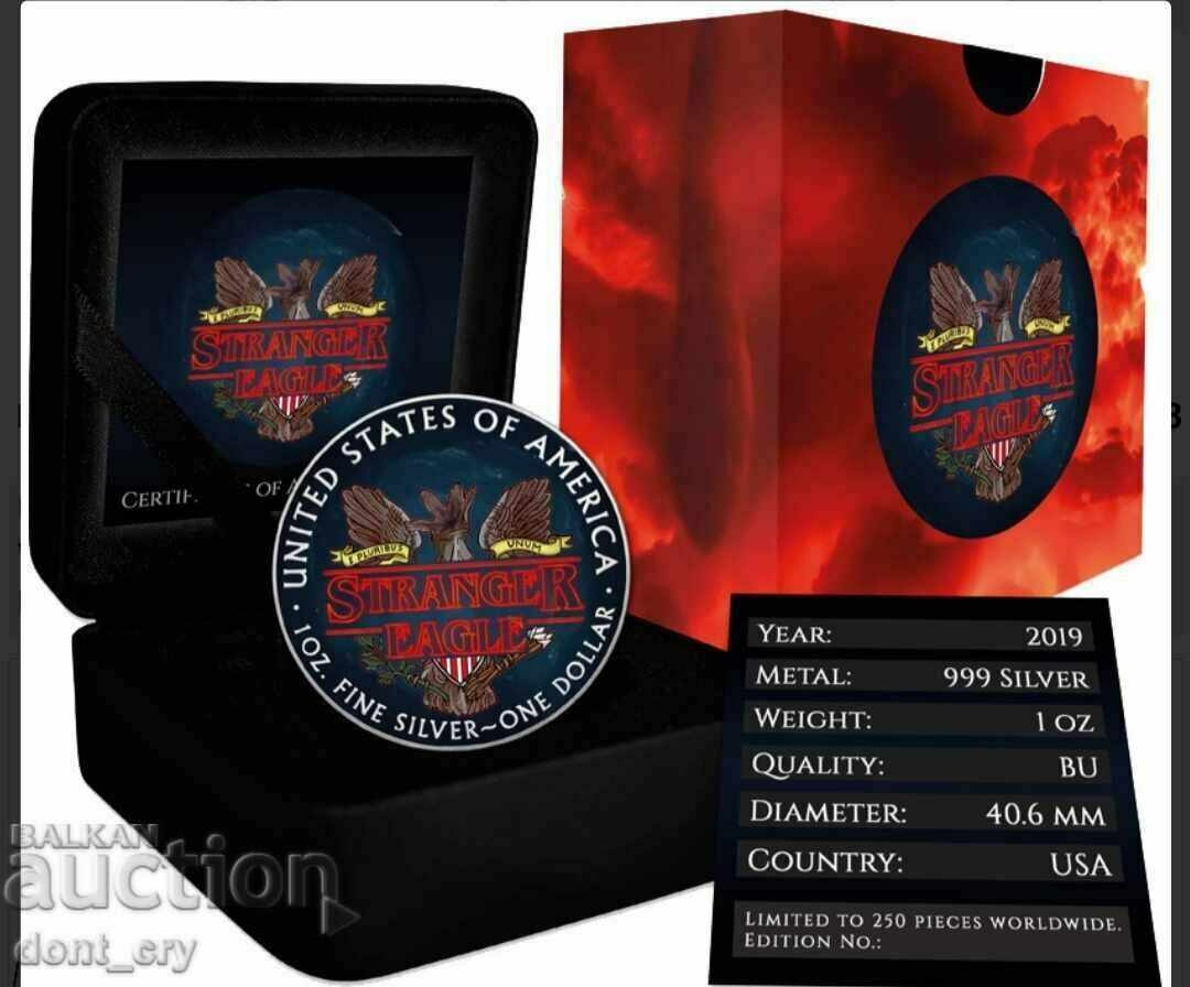 Silver 1 Oz Silver Eagle Color 2019 USA - 5 Silver 1 Oz Silver Eagle Color 2019 USA - 5