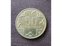 50 de franci 1979 monede din Africa Centrală, Camerun