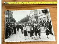 1939 СЪБОР ТЪРНОВО ГОРНА ОРЯХОВИЦА СНИМКА ПРОПАГАНДА ЛОЗУНГ