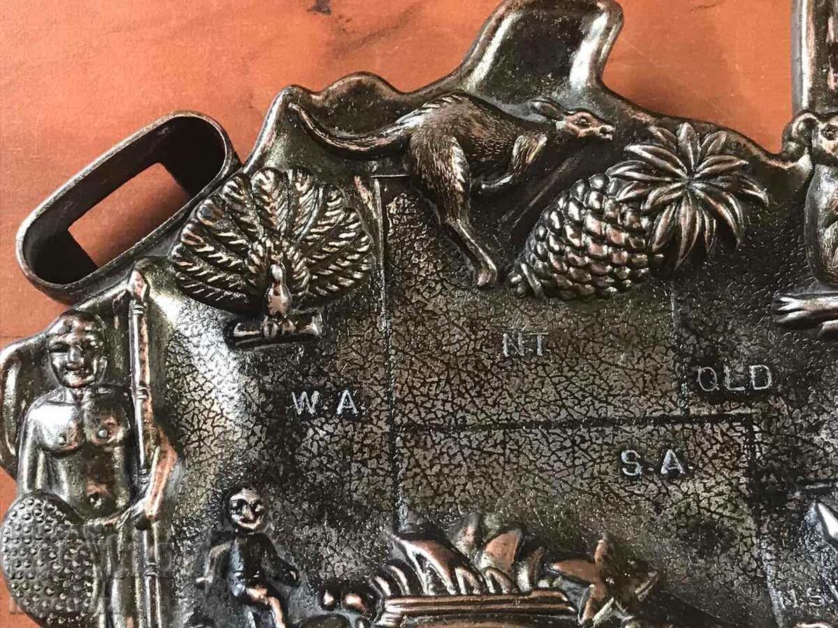 ASHTRAY BRASS BRONZE WITH LIGHTER SOCKET - 5