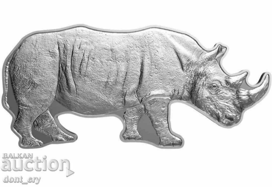 Silver 1 oz Rhinoceros 2022 Νησιά Σολομώντα