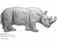 Silver 1 oz Rhinoceros 2022 Solomon Islands