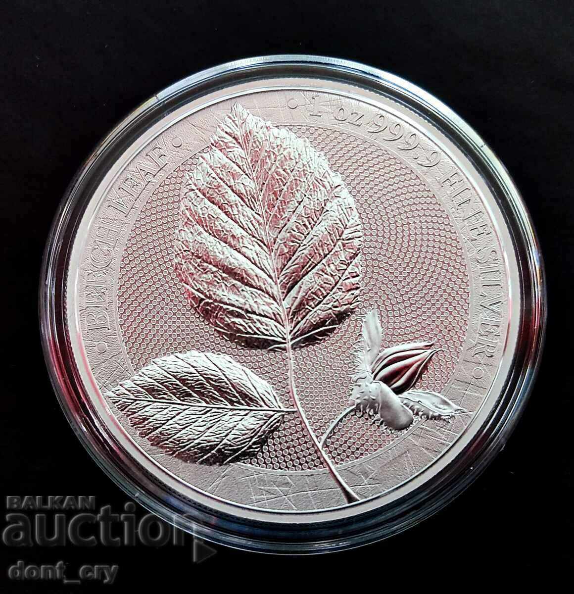 Silver 1 oz Beech Leaf 5 Marks 2023 Germania mint