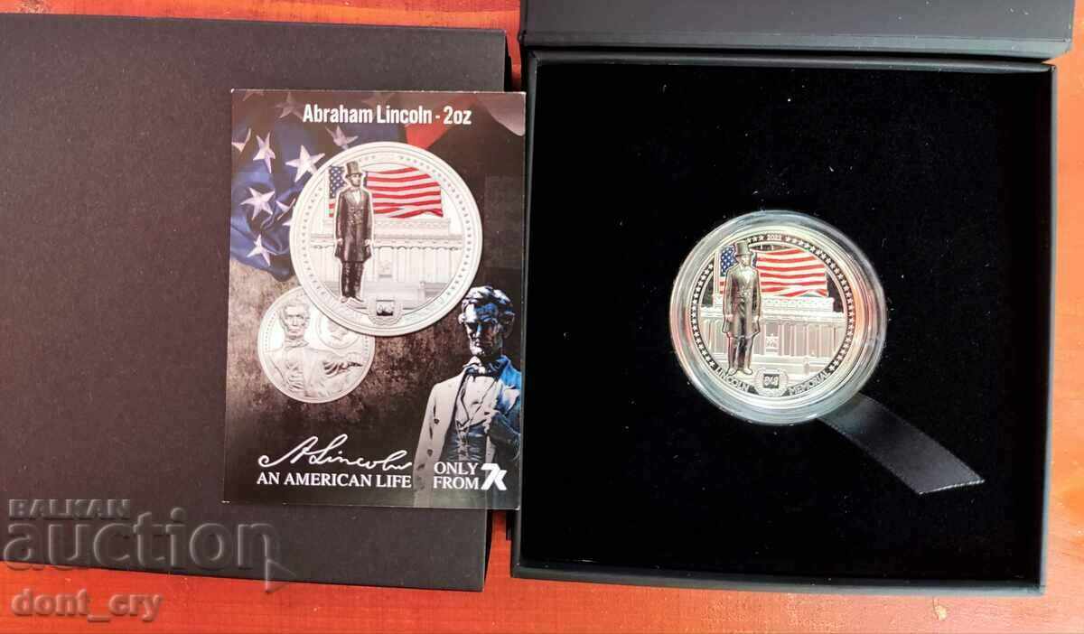 Silver 2 oz Abraham Lincoln 2022 with price 600.00 BGN | € 306.78