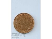 10 френски цента -1983 год.