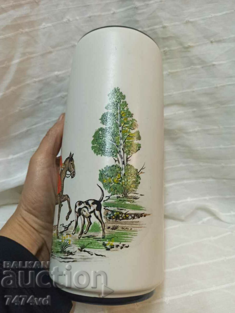 GERMAN VASE WITH HUNTING SCENES - 6