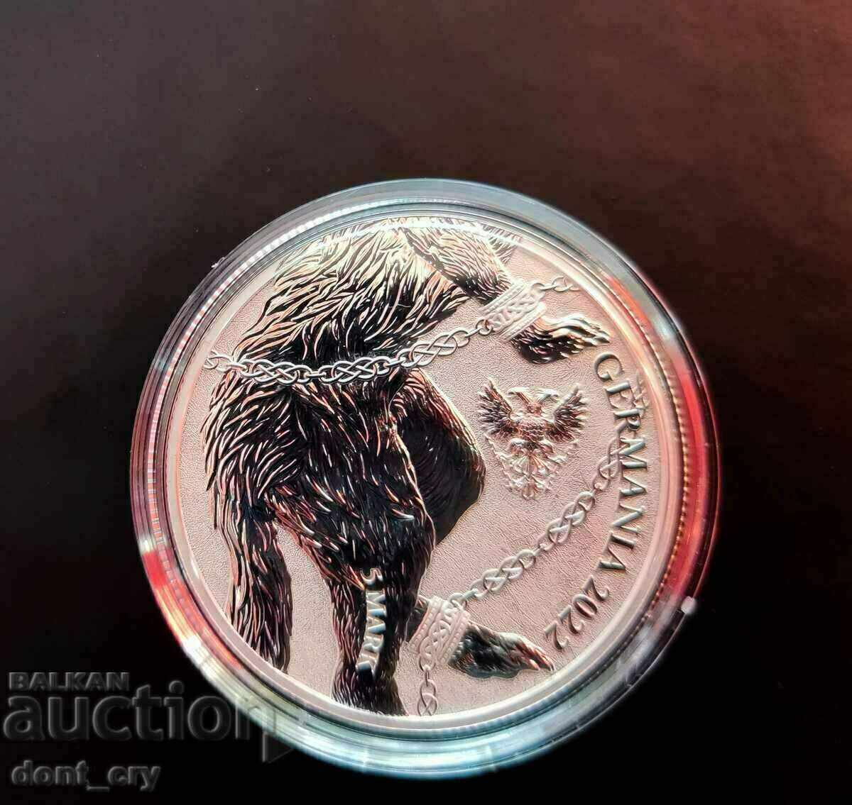 Silver 1 oz Fenrir Beasts of Germany 2022 Germania mint with price 140.00 BGN | € 71.58
